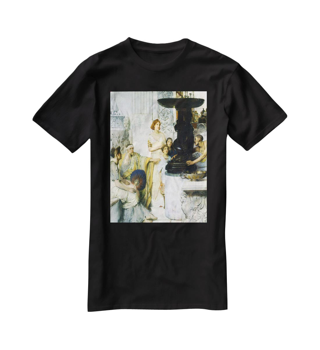 The Sculpture Gallery detail by Alma Tadema T-Shirt - Canvas Art Rocks - 1