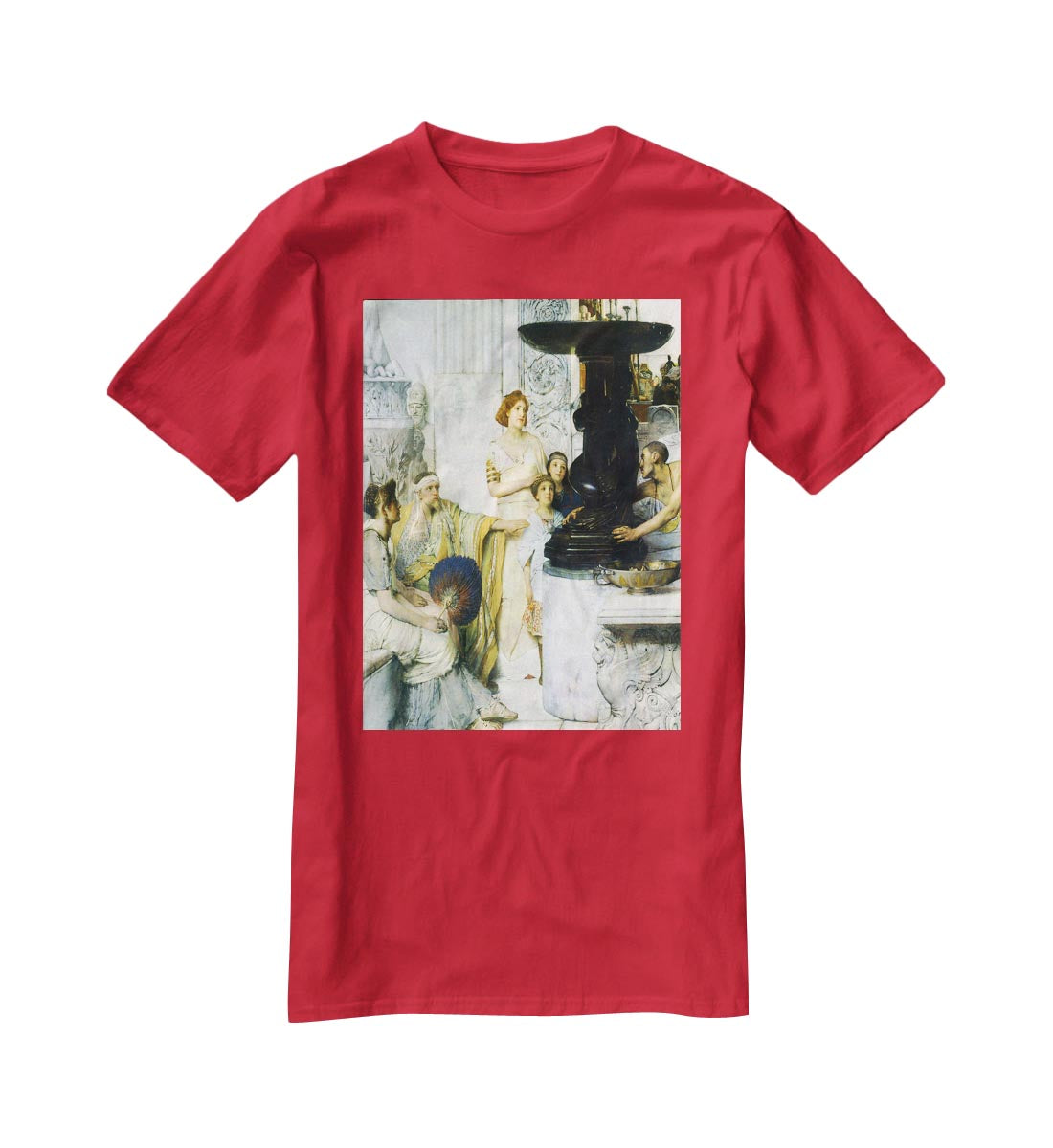 The Sculpture Gallery detail by Alma Tadema T-Shirt - Canvas Art Rocks - 4