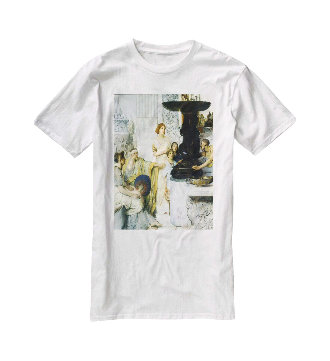 The Sculpture Gallery detail by Alma Tadema T-Shirt - Canvas Art Rocks - 5