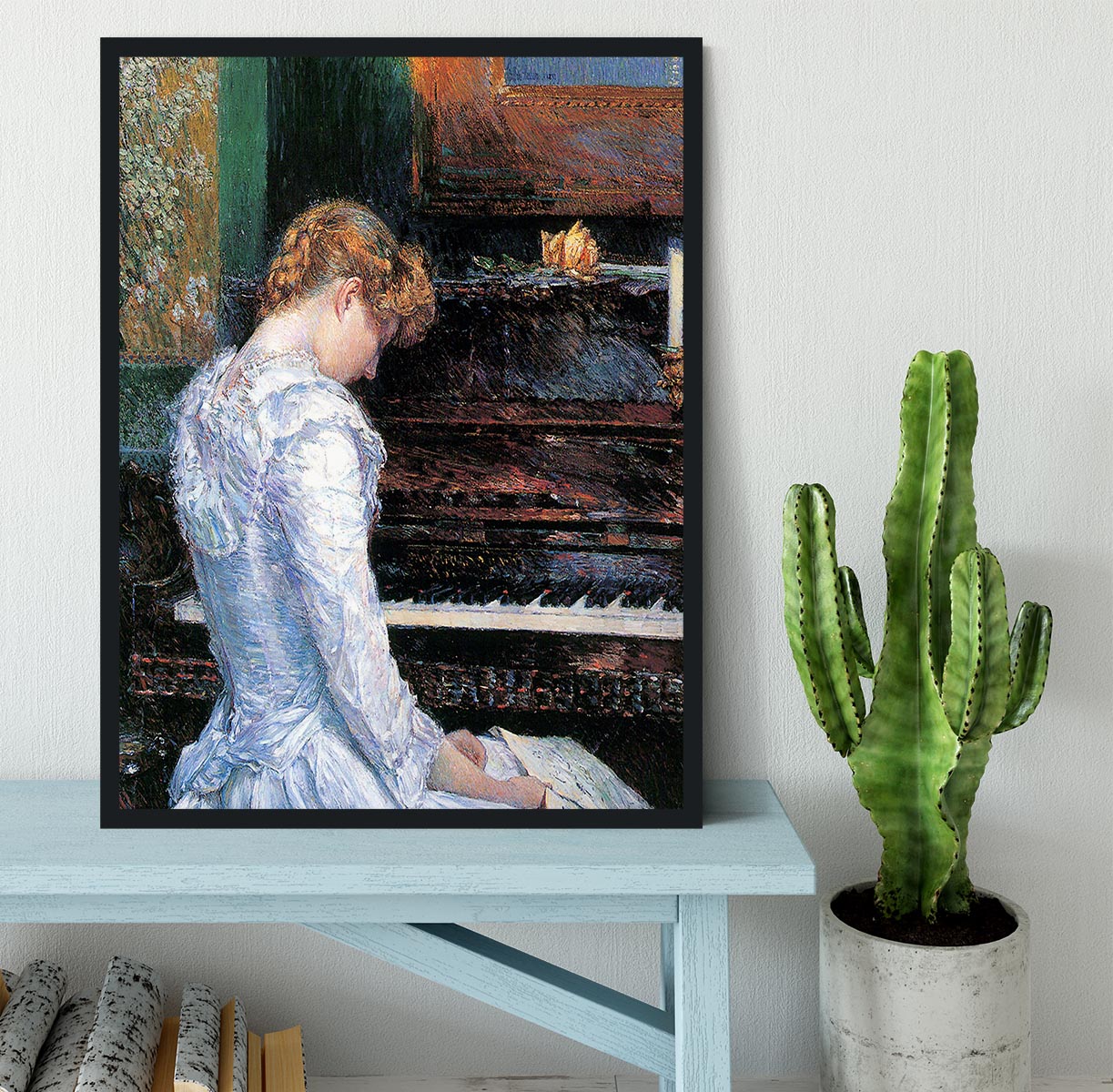 The Sonata by Hassam Framed Print - Canvas Art Rocks - 2