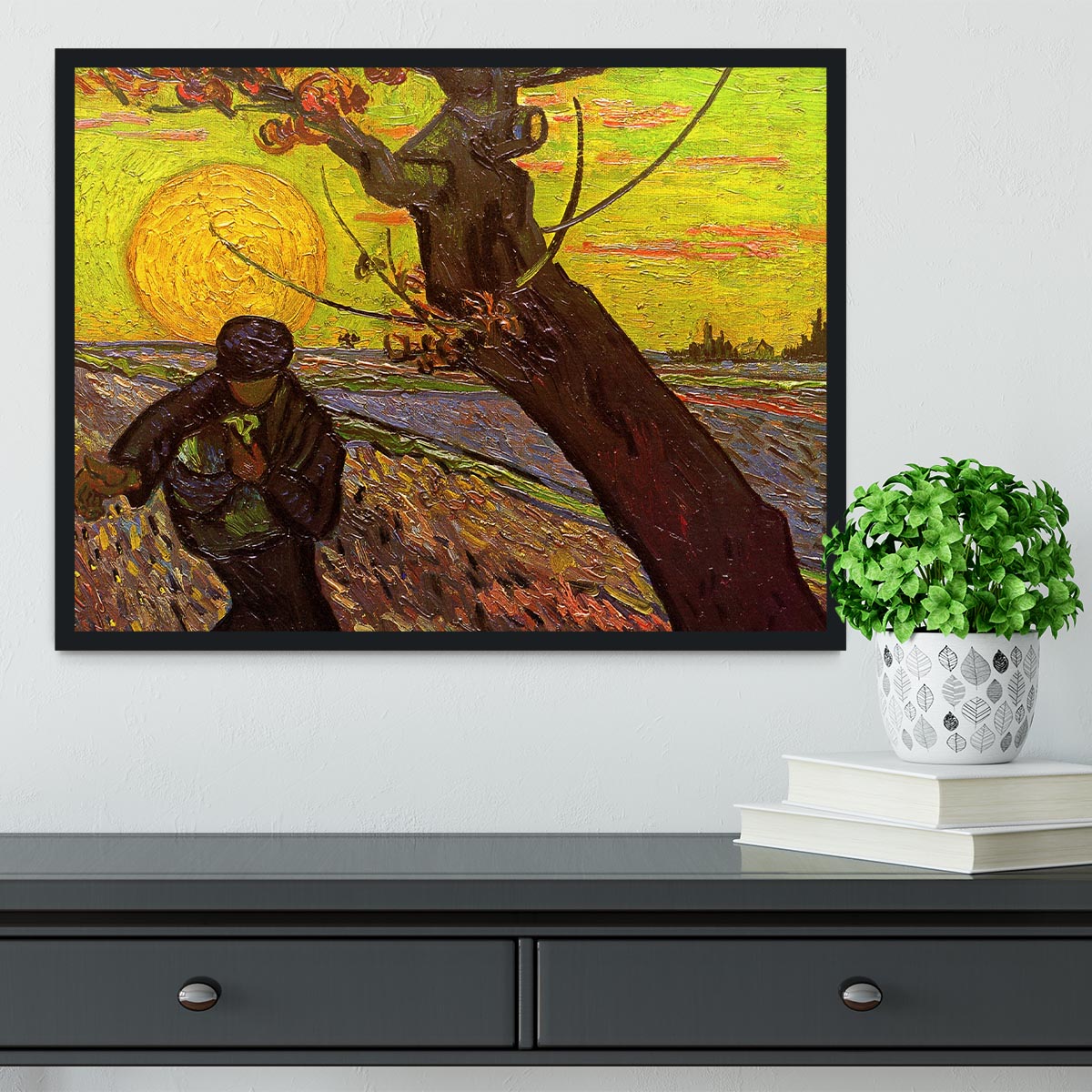 The Sower by Van Gogh Framed Print - Canvas Art Rocks - 2