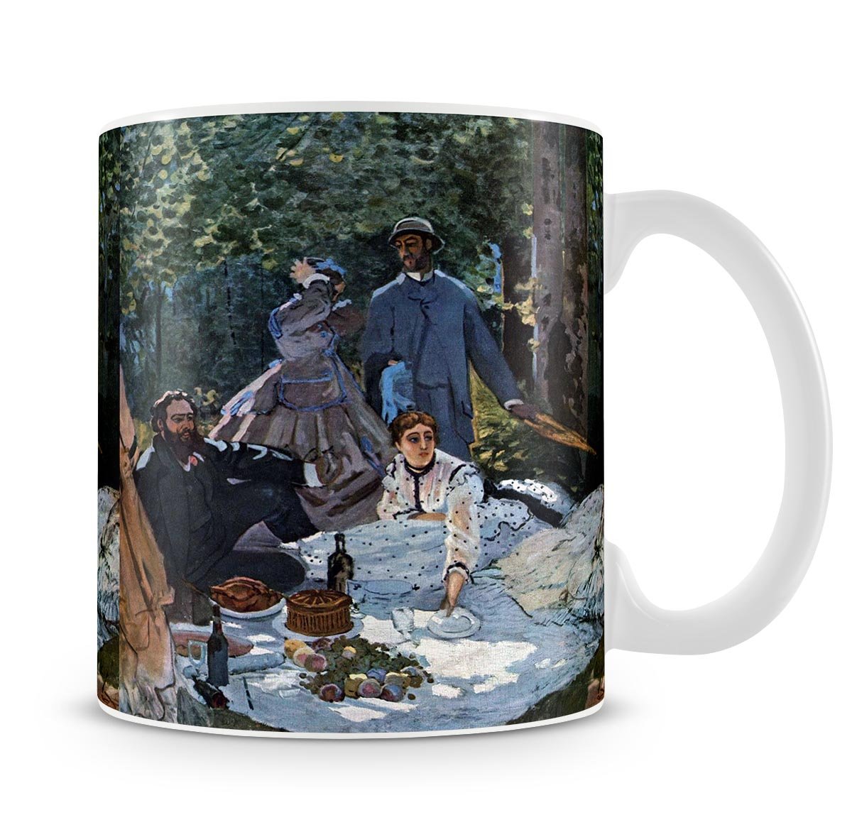 The breakfast outdoors central section by Monet Mug - Canvas Art Rocks - 4