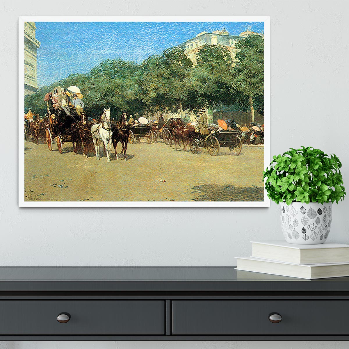 The day of the Grand Prize 1 by Hassam Framed Print - Canvas Art Rocks -6