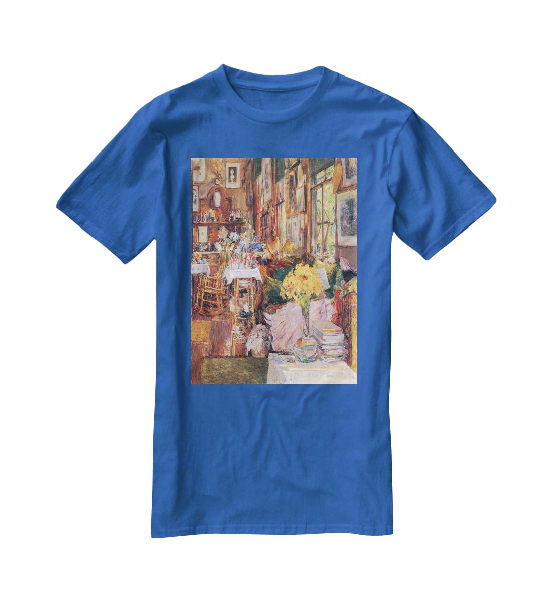 The room of flowers by Hassam T-Shirt - Canvas Art Rocks - 2