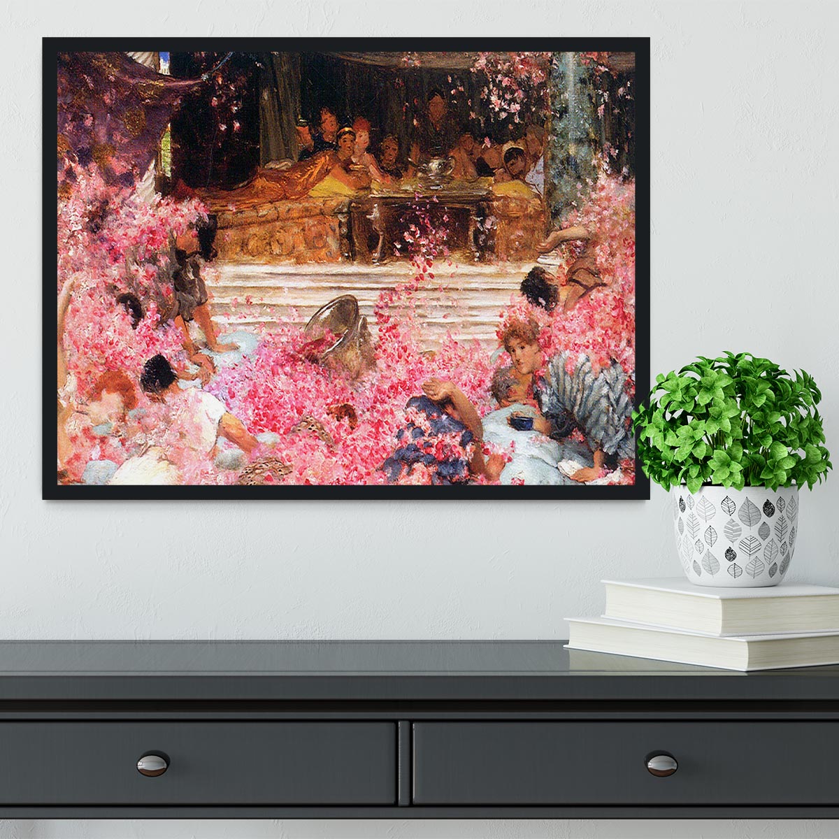 The roses of Heliogabalus by Alma Tadema Framed Print - Canvas Art Rocks - 2