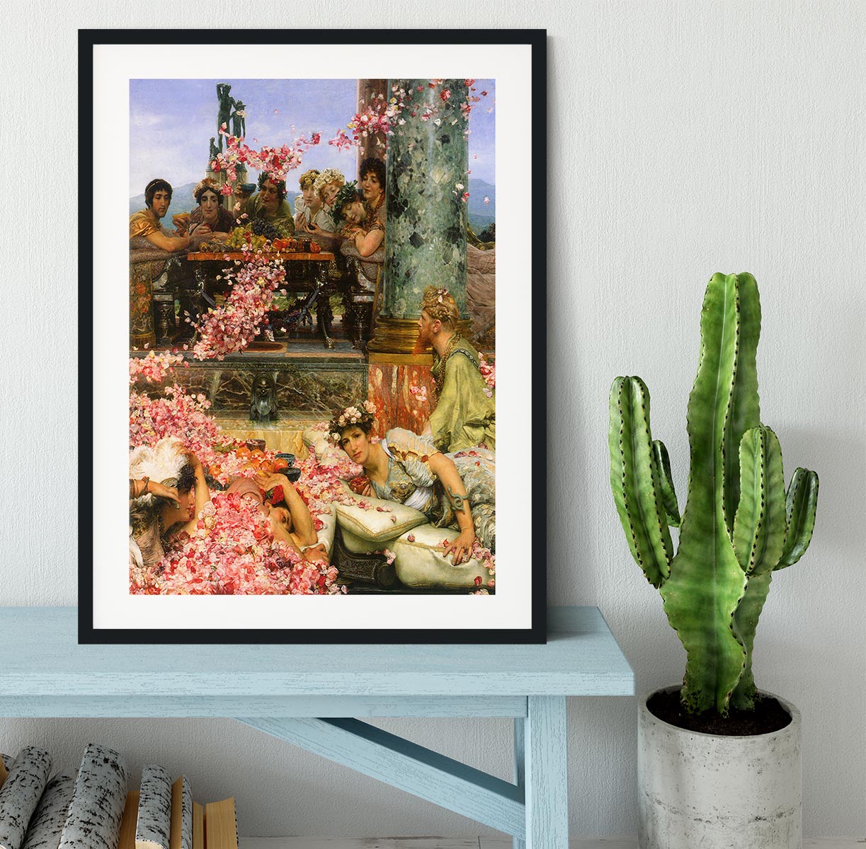 The roses of Heliogabalus detail 2 by Alma Tadema Framed Print - Canvas Art Rocks - 1