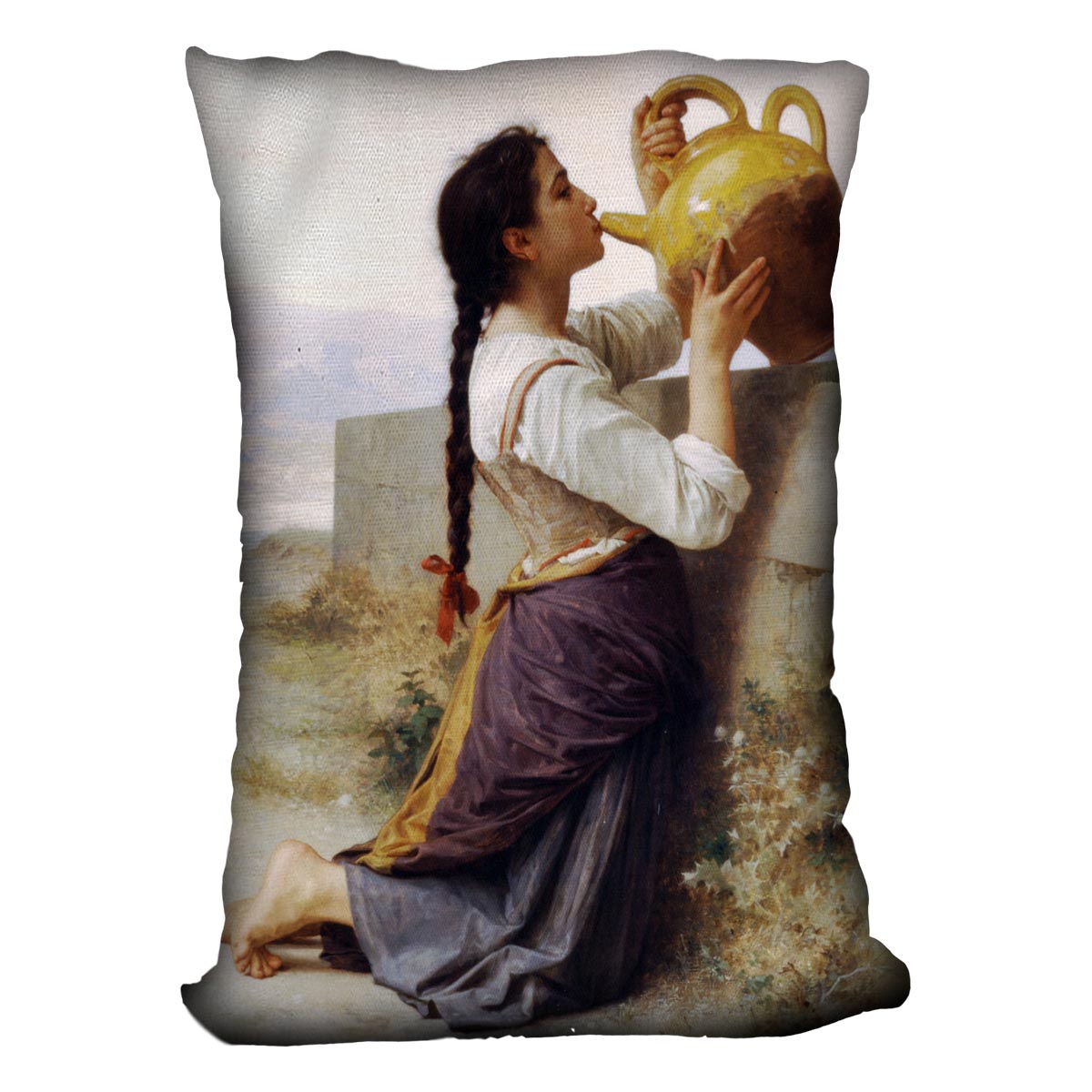 Thirst By Bouguereau Cushion