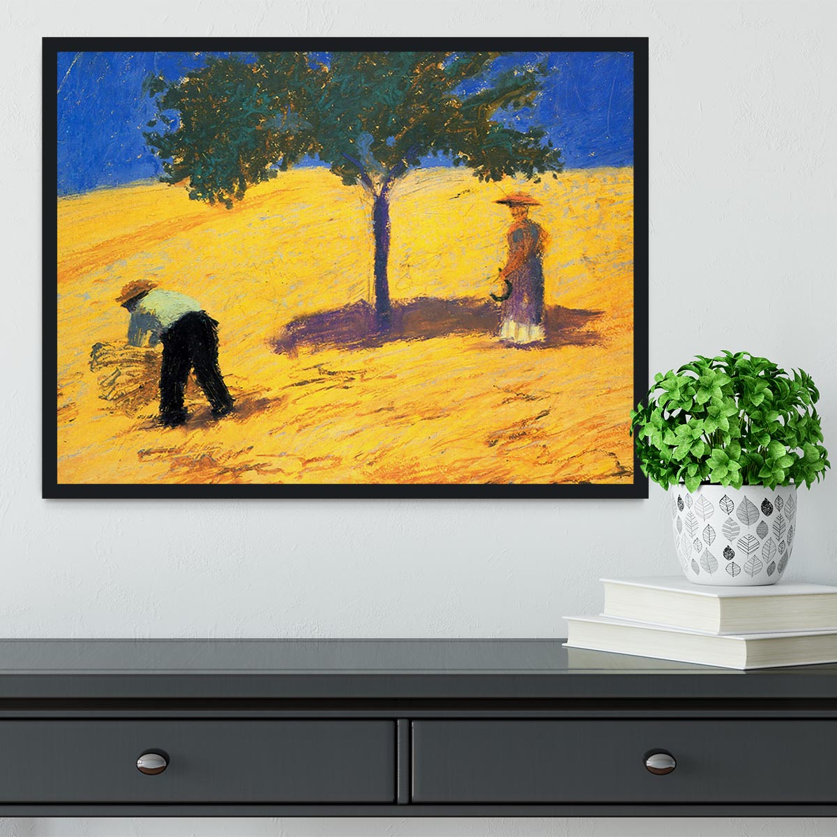 Tree in Cornfeld by Macke Framed Print - Canvas Art Rocks - 2