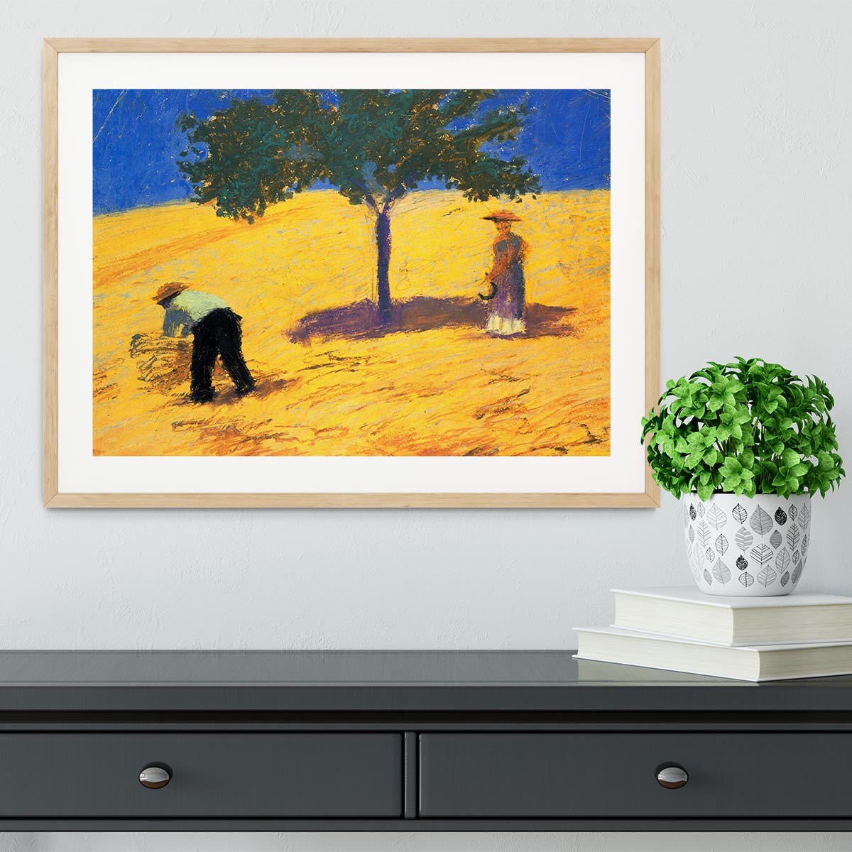 Tree in Cornfeld by Macke Framed Print - Canvas Art Rocks - 3