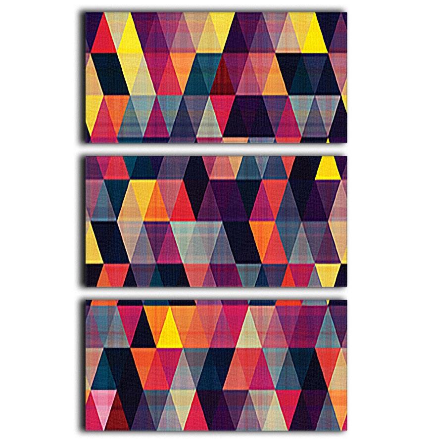 Triangle background texture 3 Split Panel Canvas Print - Canvas Art Rocks - 1