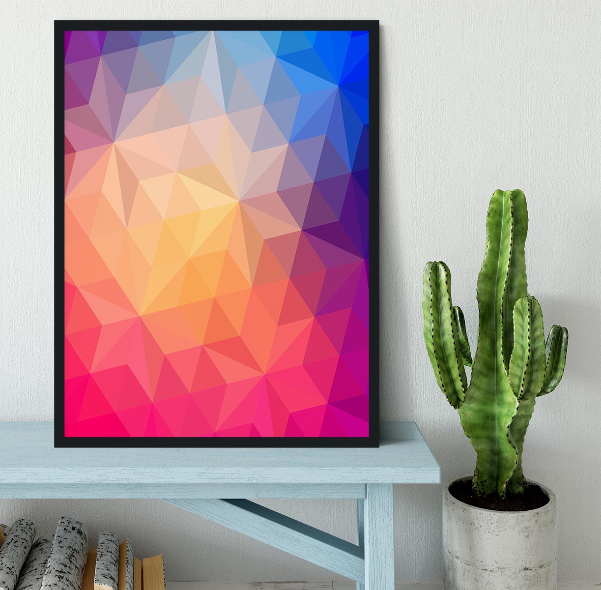 Triangles pattern of geometric shapes Framed Print - Canvas Art Rocks - 2