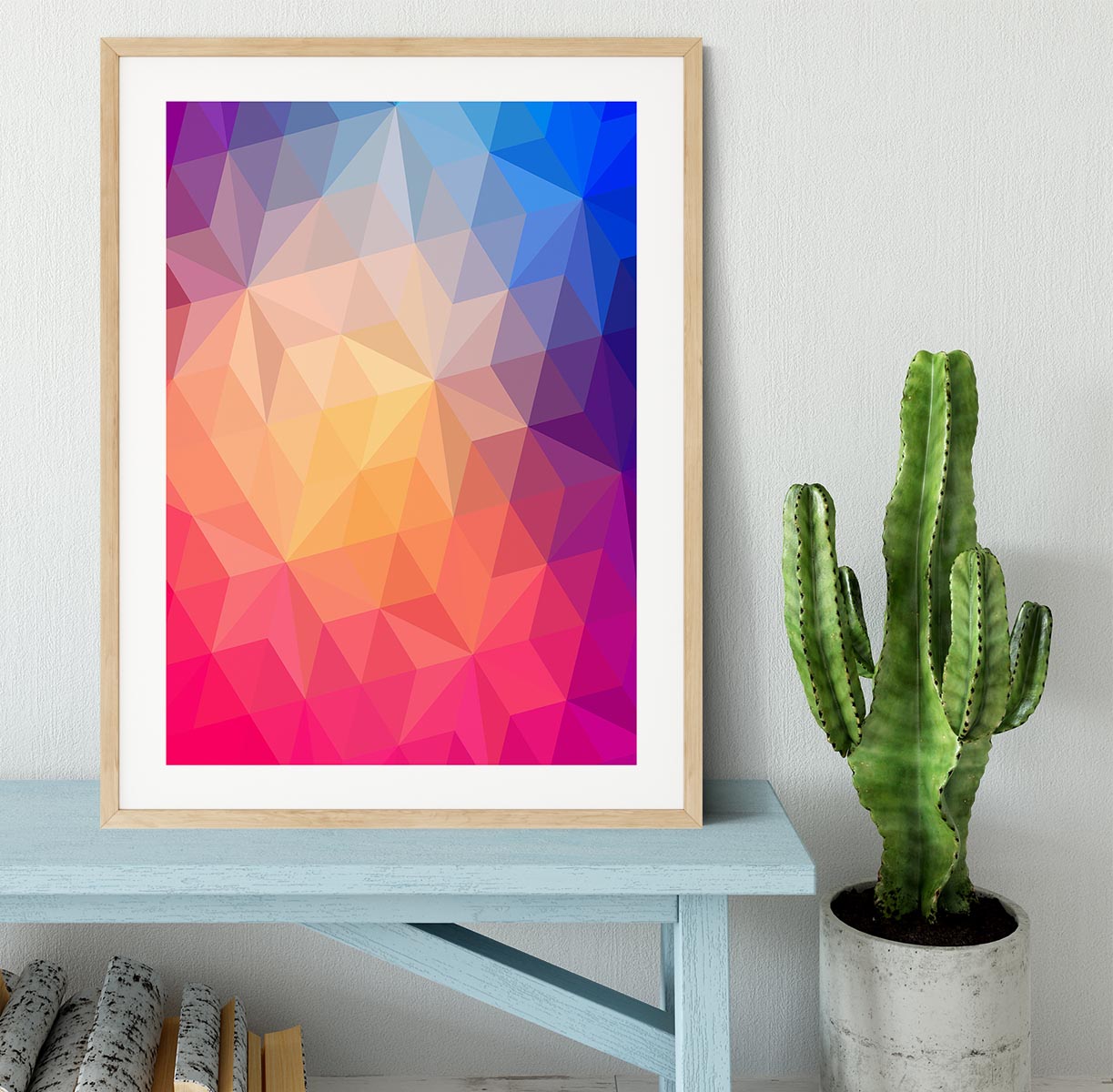 Triangles pattern of geometric shapes Framed Print - Canvas Art Rocks - 3