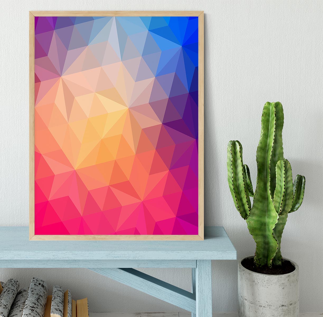 Triangles pattern of geometric shapes Framed Print - Canvas Art Rocks - 4