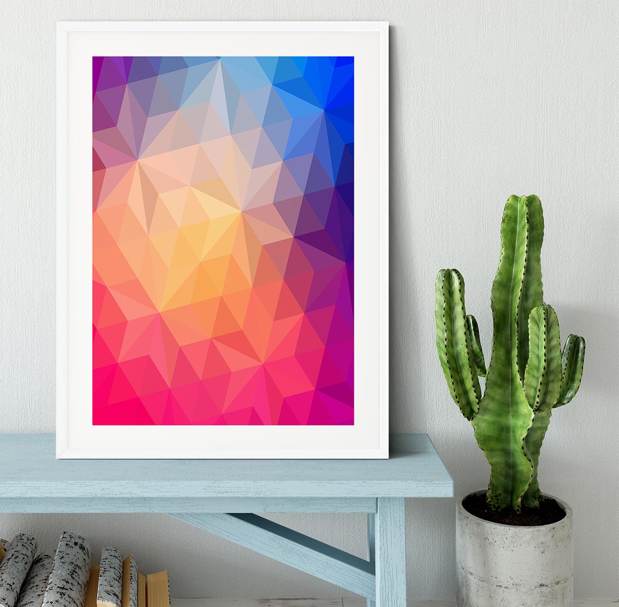 Triangles pattern of geometric shapes Framed Print - Canvas Art Rocks - 5