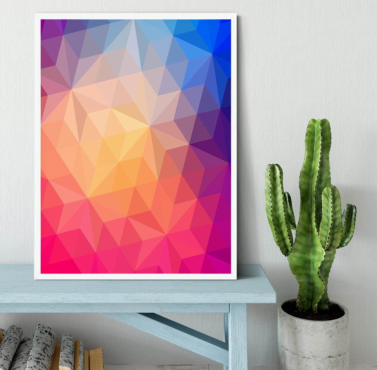 Triangles pattern of geometric shapes Framed Print - Canvas Art Rocks -6