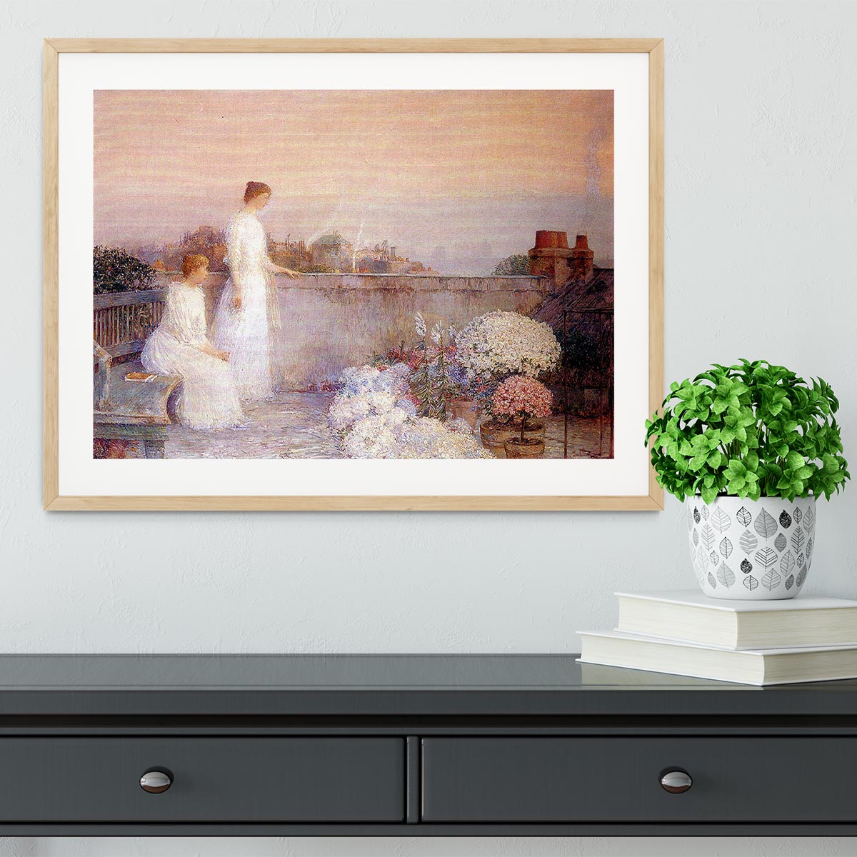 Twilight by Hassam Framed Print - Canvas Art Rocks - 3