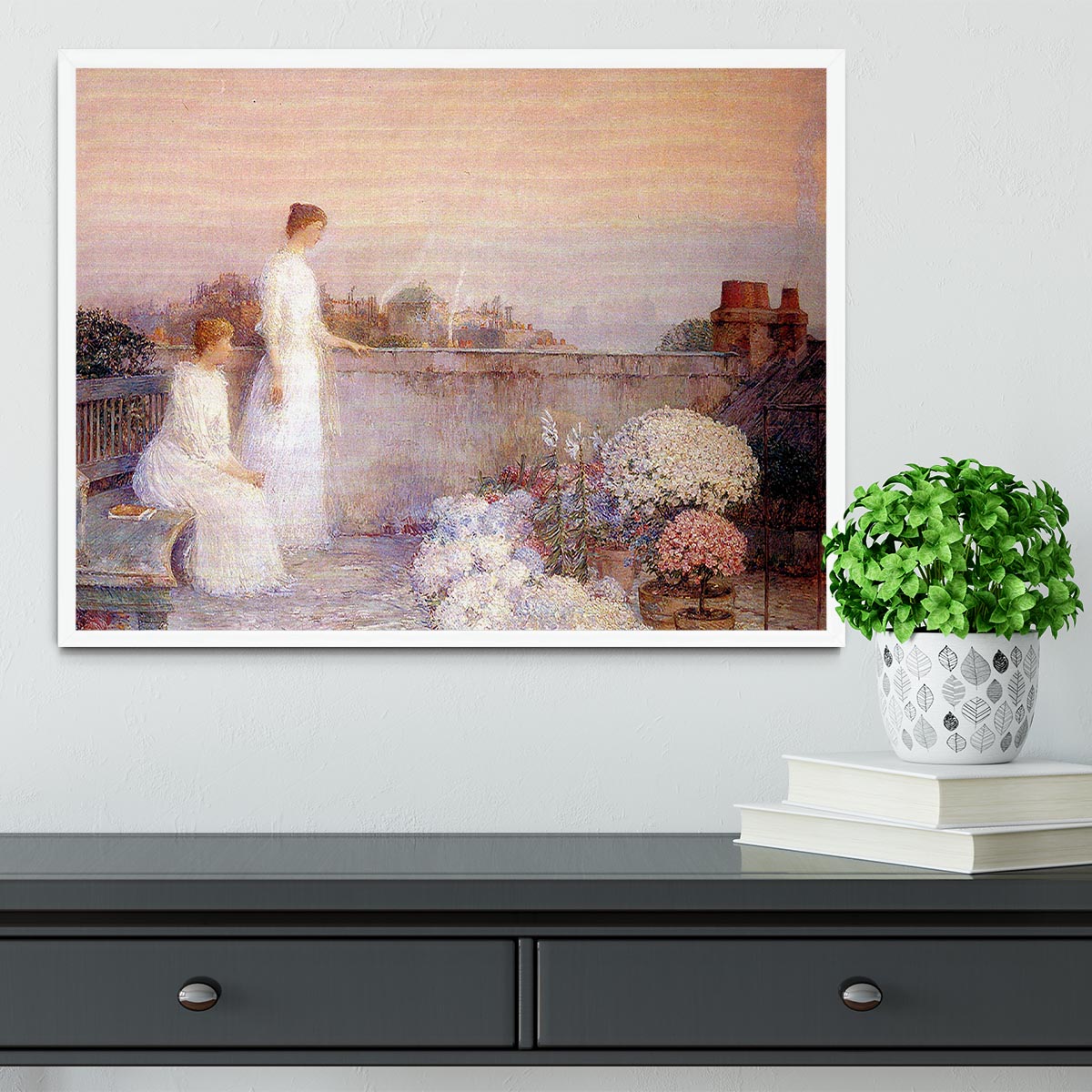 Twilight by Hassam Framed Print - Canvas Art Rocks -6