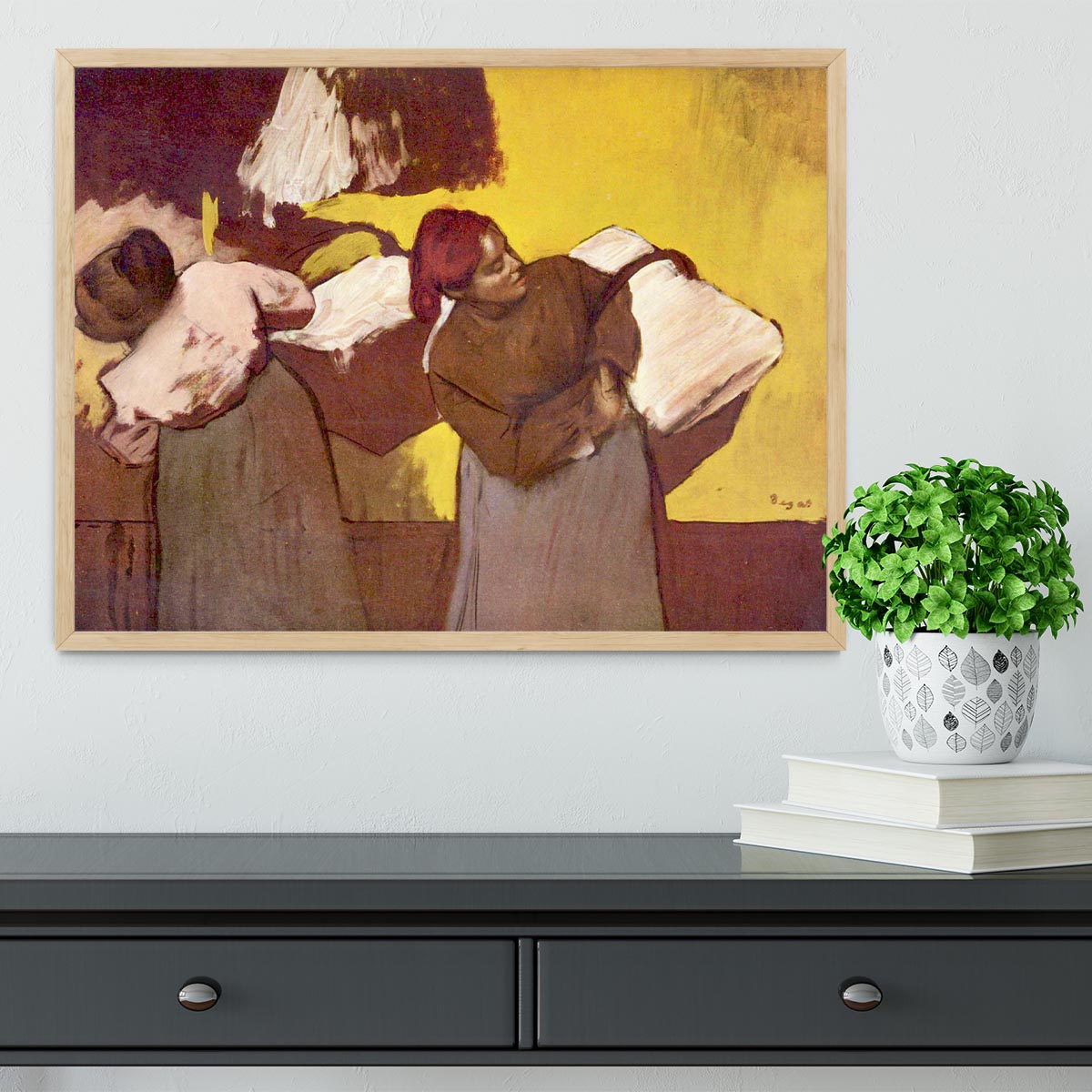 Two washer women by Degas Framed Print - Canvas Art Rocks - 4