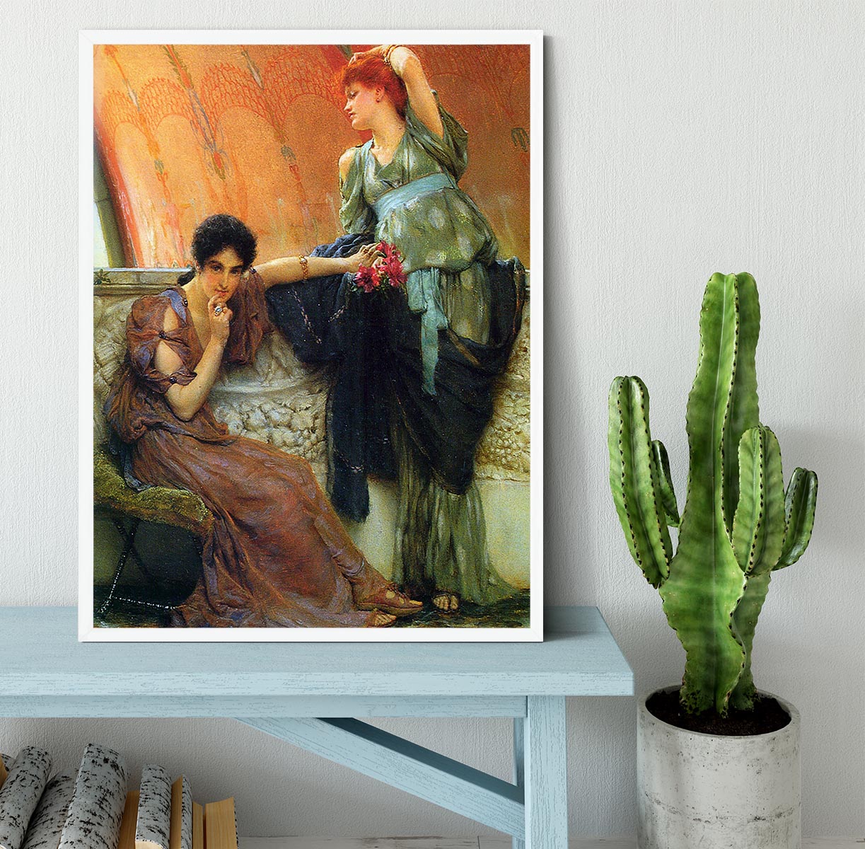 Unconscious rivals detail by Alma Tadema Framed Print - Canvas Art Rocks -6