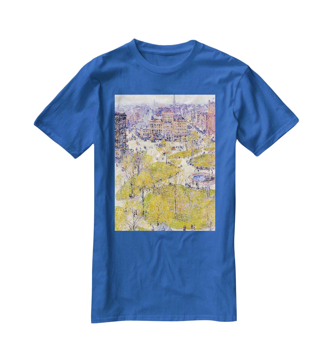 Union Square in Spring by Hassam T-Shirt - Canvas Art Rocks - 2
