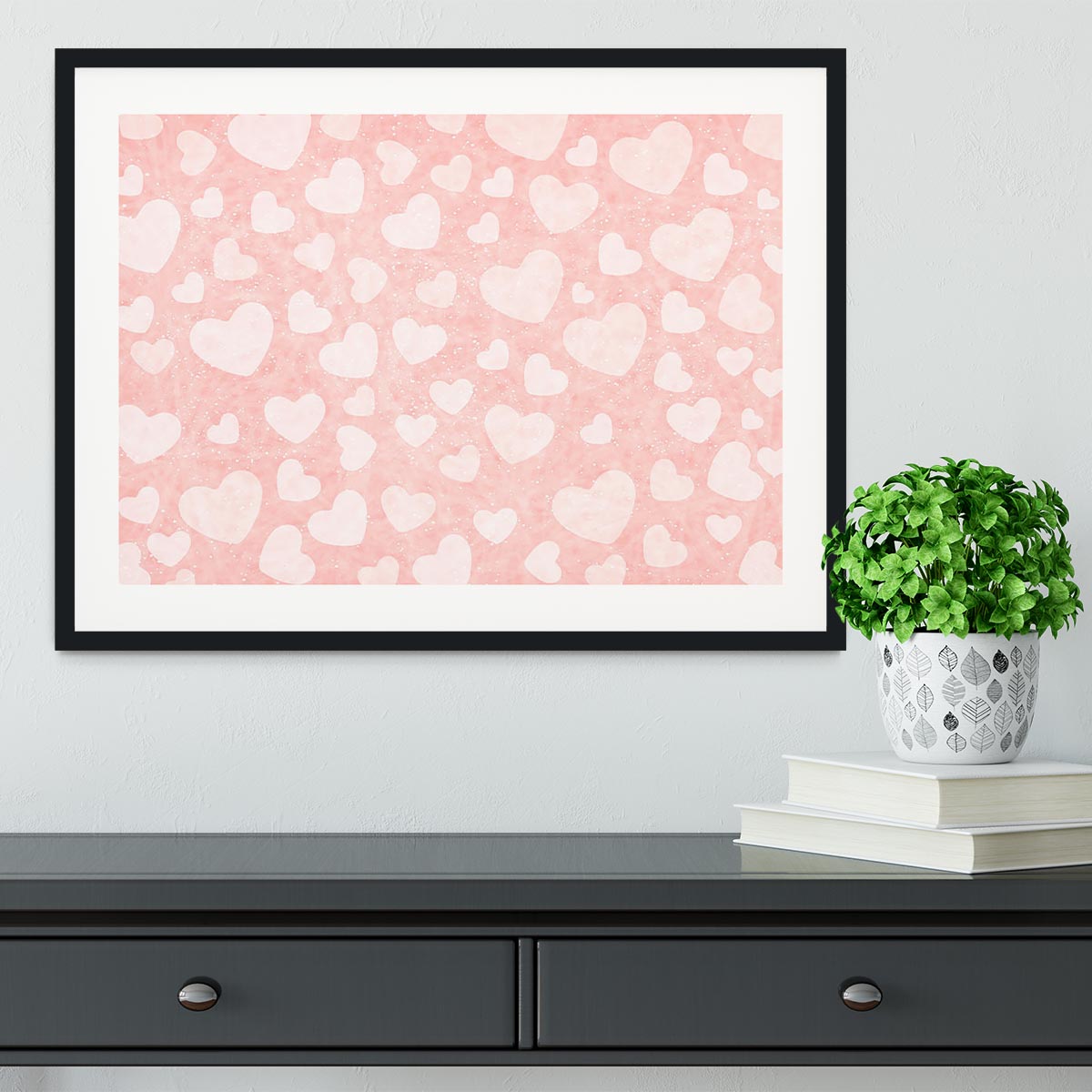 Valentine Heart pink Framed Print - Canvas Art Rocks - 1
