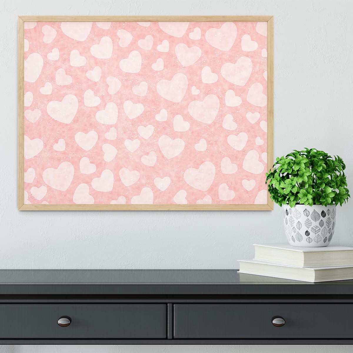 Valentine Heart pink Framed Print - Canvas Art Rocks - 4