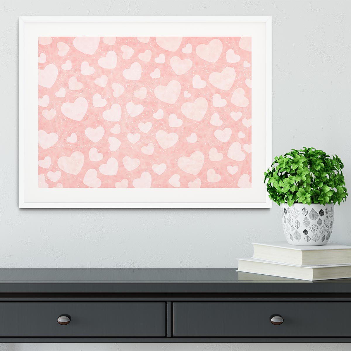 Valentine Heart pink Framed Print - Canvas Art Rocks - 5