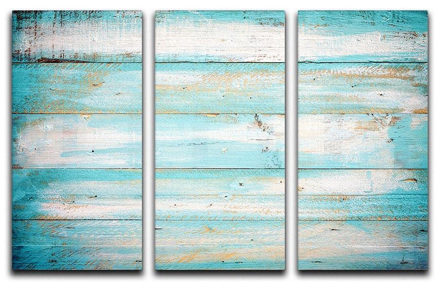 Vintage beach wood 3 Split Panel Canvas Print - Canvas Art Rocks - 1