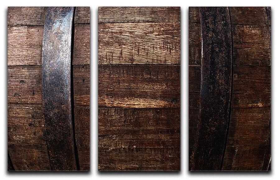 Vintage texture of oak barrel 3 Split Panel Canvas Print - Canvas Art Rocks - 1