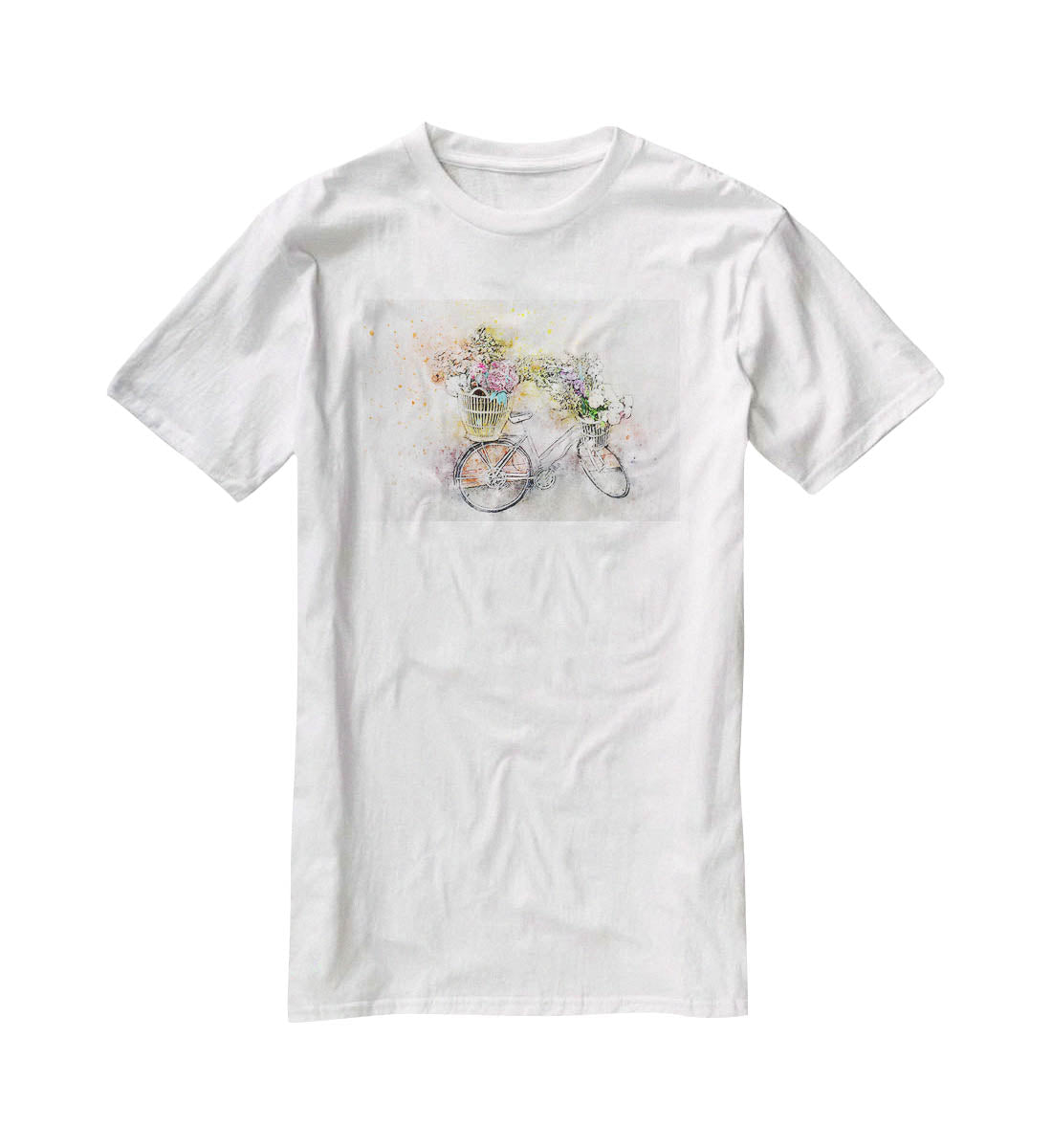 Watercolour Bike T-Shirt - Canvas Art Rocks - 5