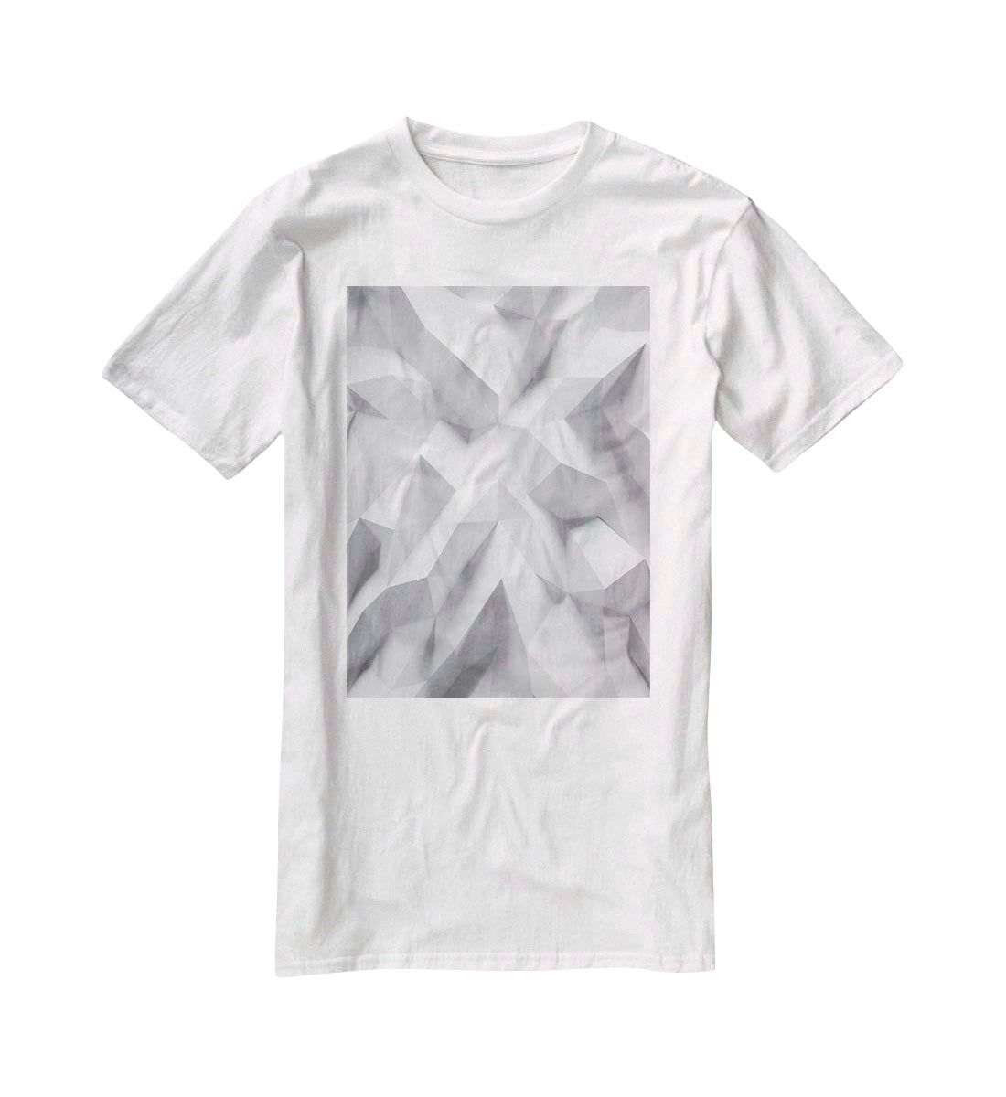 White 3D Background T-Shirt - Canvas Art Rocks - 5