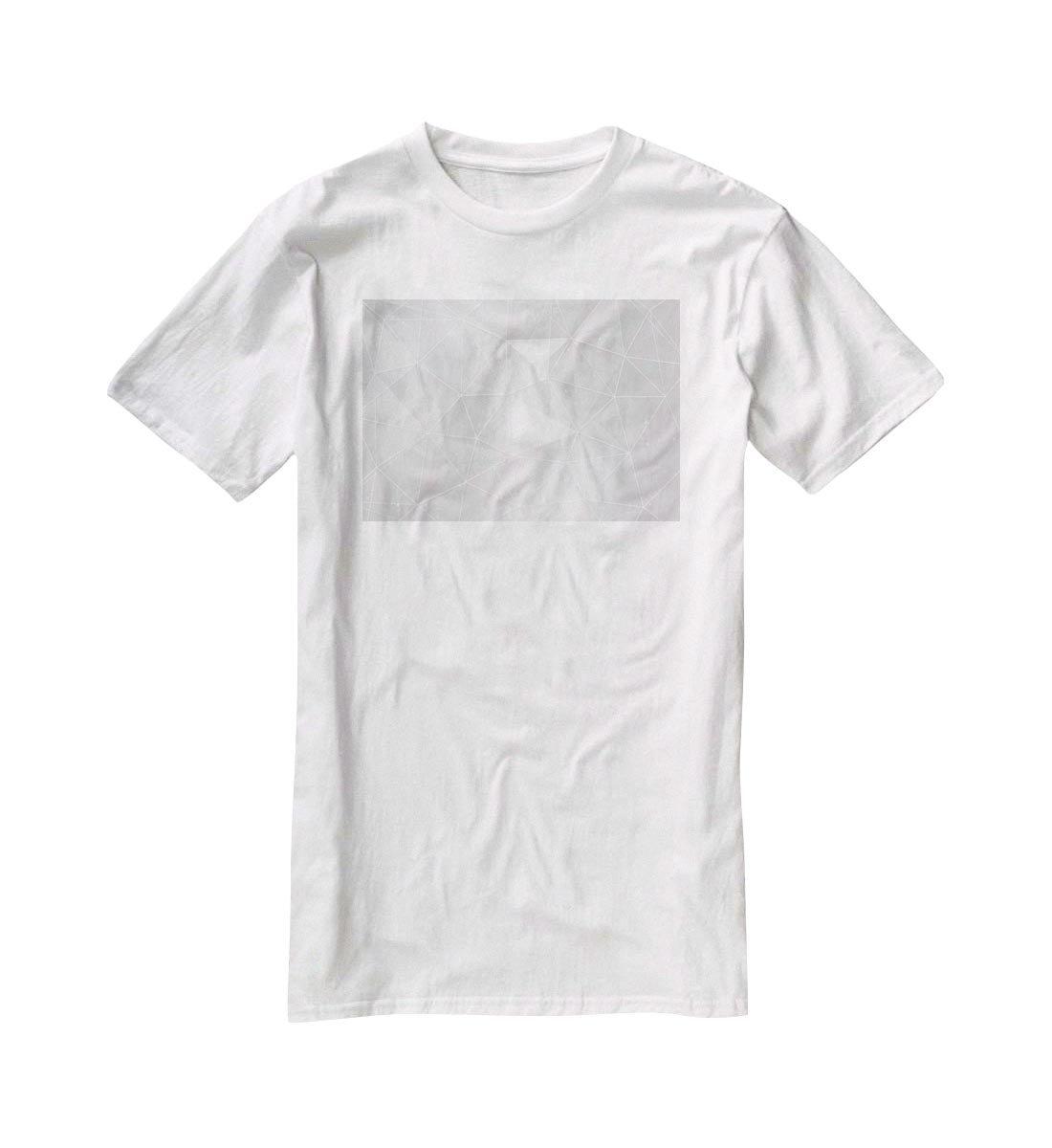 White Geometric Triangles T-Shirt - Canvas Art Rocks - 5