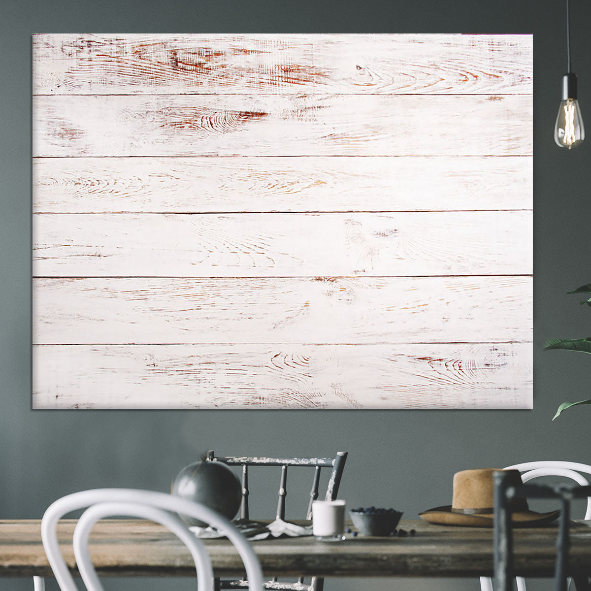 White and brown rustic Canvas Print or Poster - Canvas Art Rocks - 3