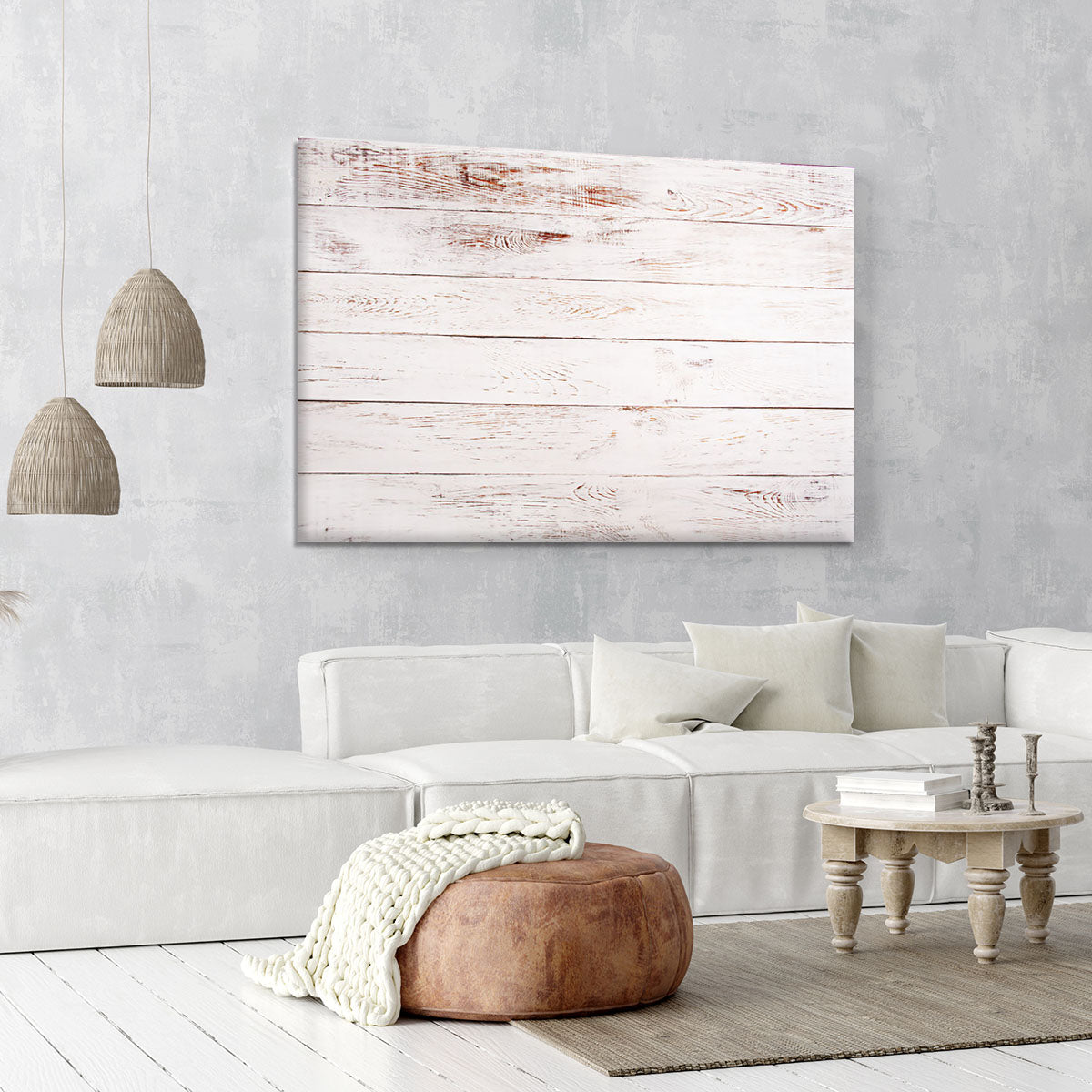 White and brown rustic Canvas Print or Poster - Canvas Art Rocks - 6