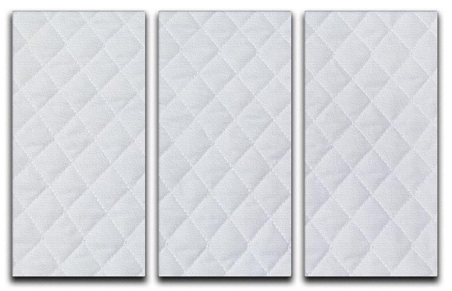 White mattress bedding 3 Split Panel Canvas Print - Canvas Art Rocks - 1
