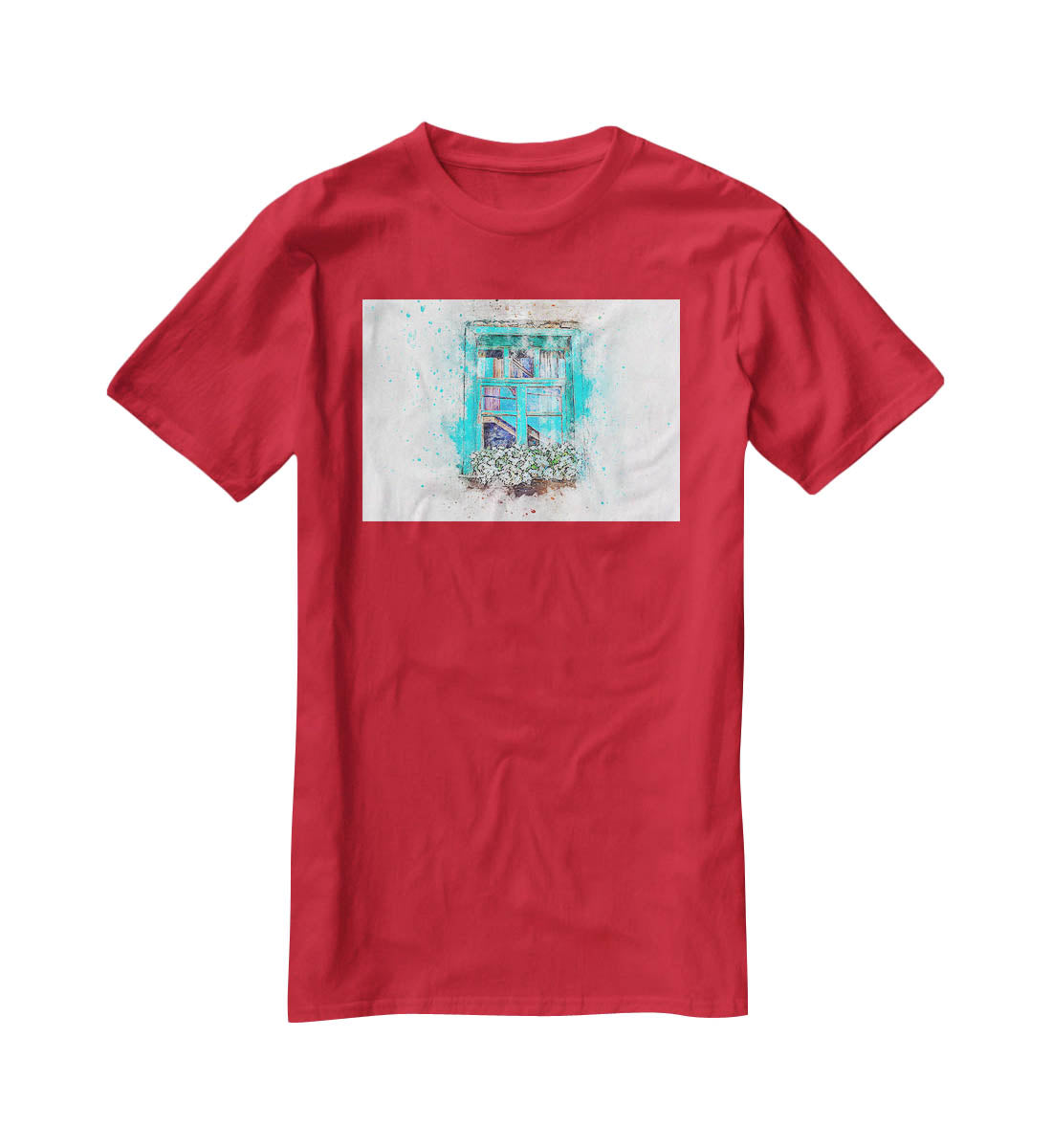 Window Painting T-Shirt - Canvas Art Rocks - 4