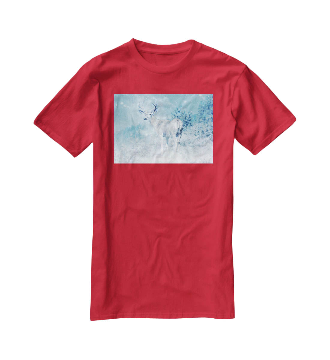 Winter Moose T-Shirt - Canvas Art Rocks - 4