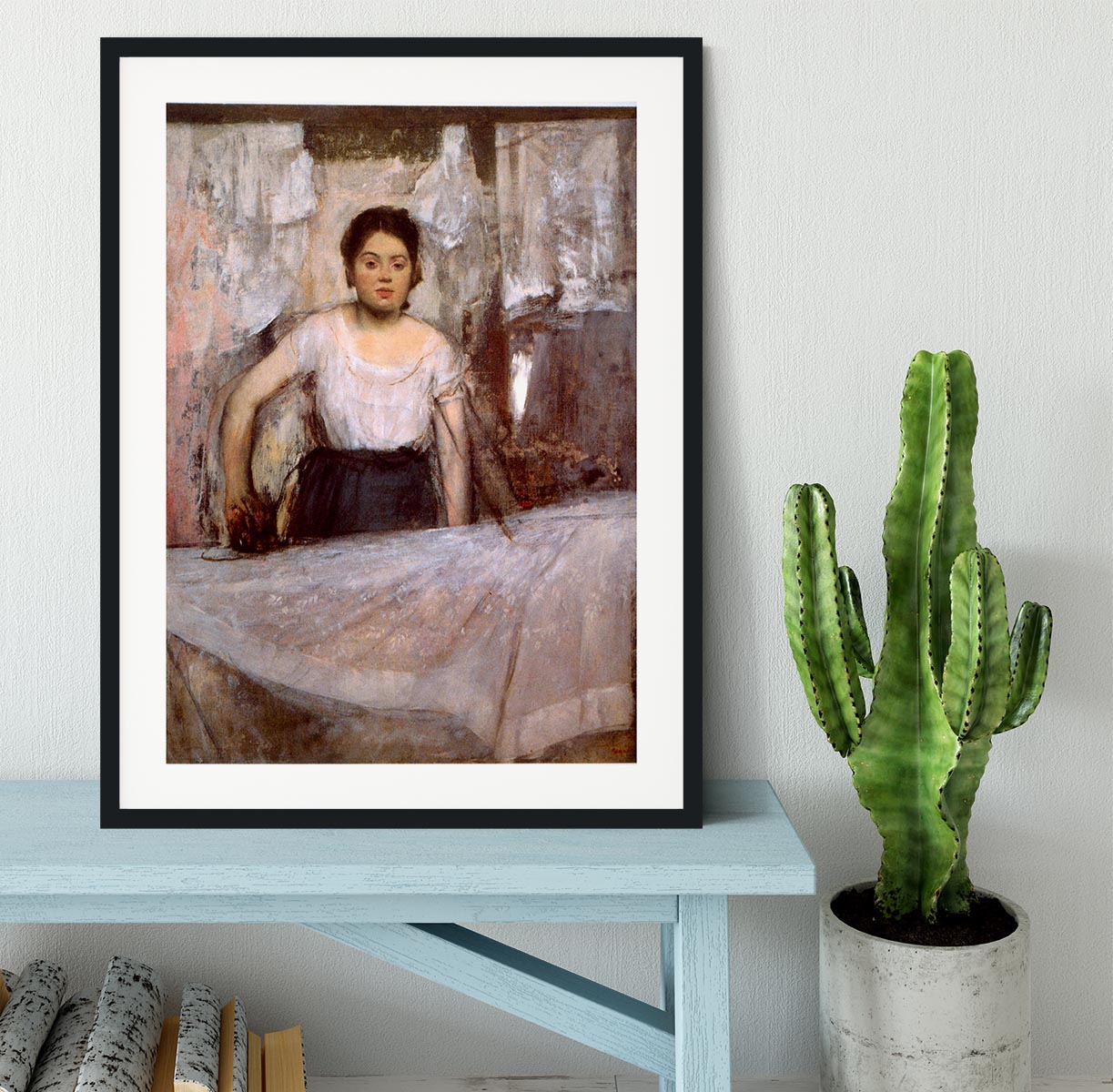 Woman Ironing by Degas Framed Print - Canvas Art Rocks - 1