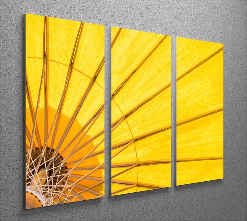 Yellow umbrella background 3 Split Panel Canvas Print - Canvas Art Rocks - 2