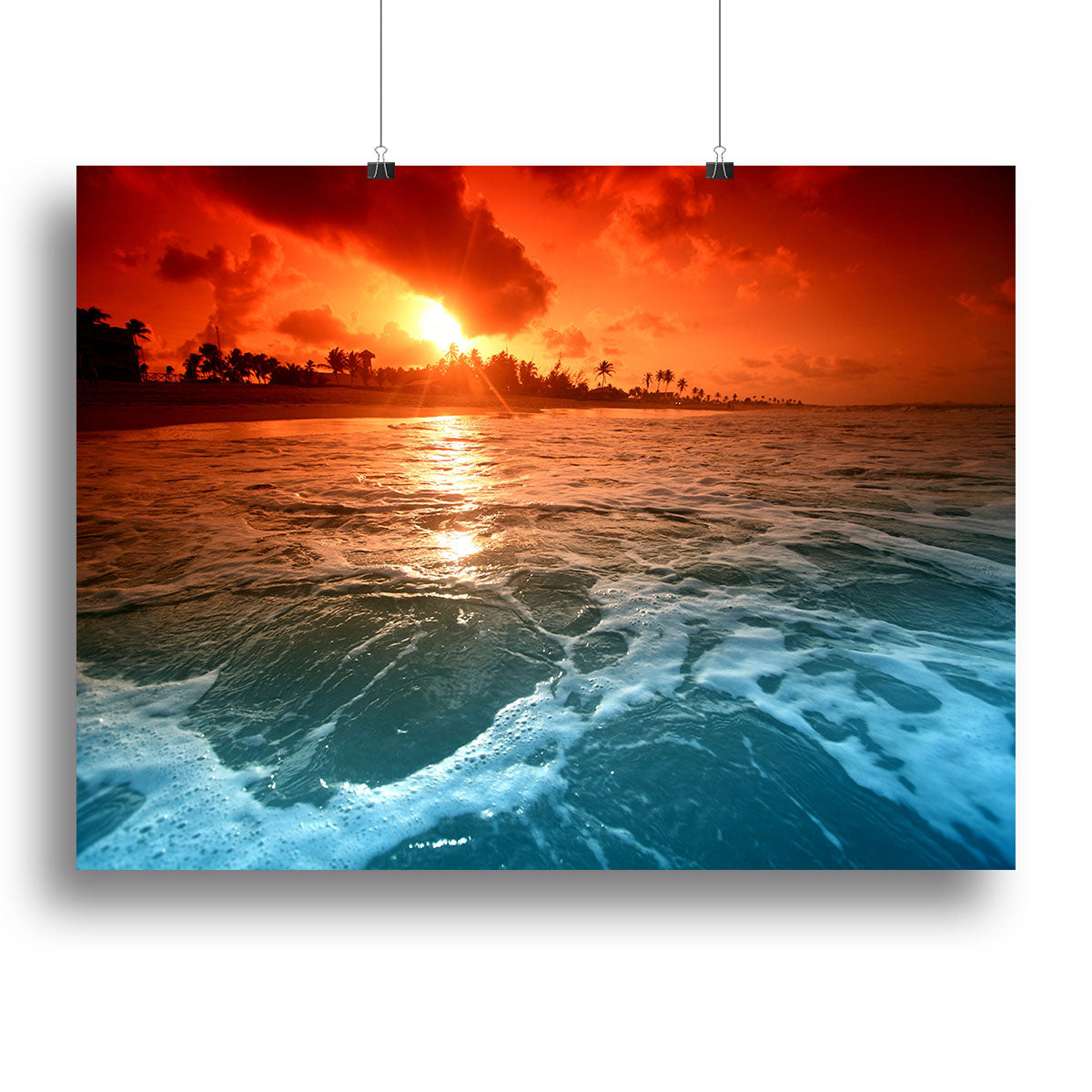 landscape ocean sunrice Canvas Print or Poster - Canvas Art Rocks - 2