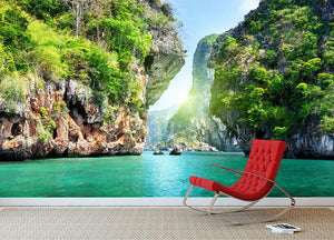 sea in Krabi Thailand Wall Mural Wallpaper - Canvas Art Rocks - 2